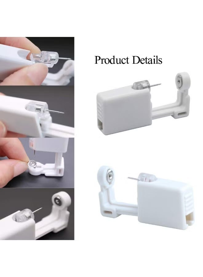 Gecomo Ear Piercing Gun Kit - 2 Pack Disposable Safety Tool with Alcohol Pad and 4mm Crystal Earrings - Image 2