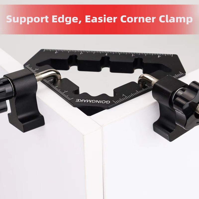 GOINGMAKE Corner Clamps for Woodworking Tools 45 and 90 Degree Clamps Aluminum Alloy Positioning Squares Right Angle Clamps Clamping Squares for Picture Frame Box Cabinets Drawers - Image 3