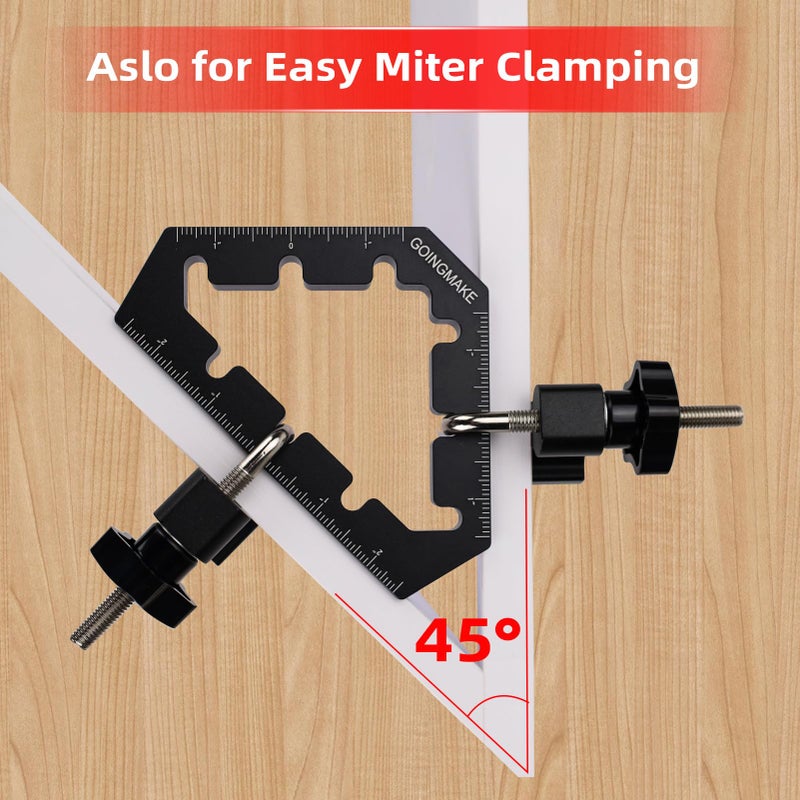 GOINGMAKE Corner Clamps for Woodworking Tools 45 and 90 Degree Clamps Aluminum Alloy Positioning Squares Right Angle Clamps Clamping Squares for Picture Frame Box Cabinets Drawers - Image 5