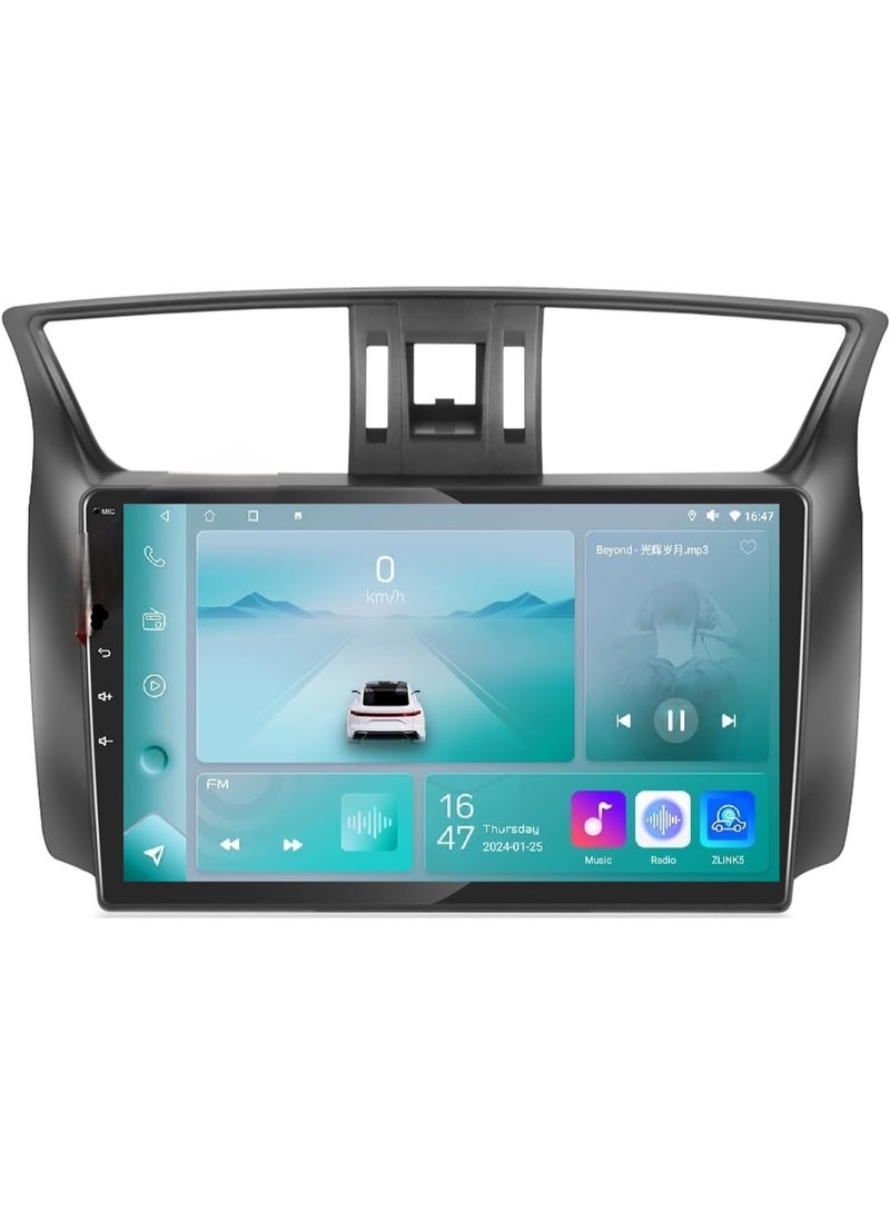 SHEZA STAR Android Car Stereo for Nissan Sentra 2012-2015 6GB RAM 128GB ROM Support SIM Card, Carplay, M-Link Wi-Fi BT, Radio GPS, 10 Inch IPS Screen with AHD Camera Included - Image 1