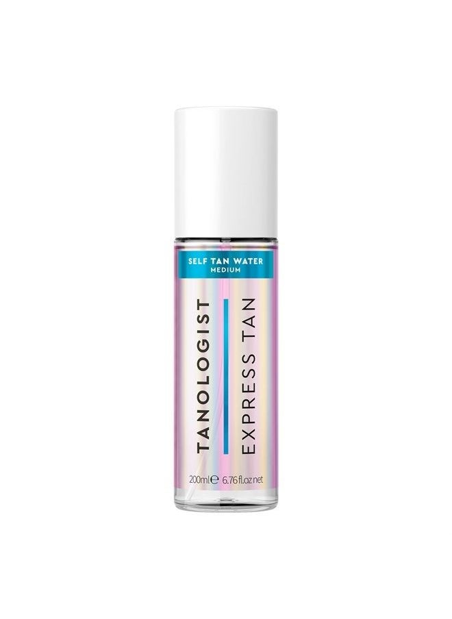Tanologist Express Self Tan Water, Medium - Hydrating Sunless Tanning Water, Vegan and Cruelty Free, 6.76 Fl Oz  - Image 1