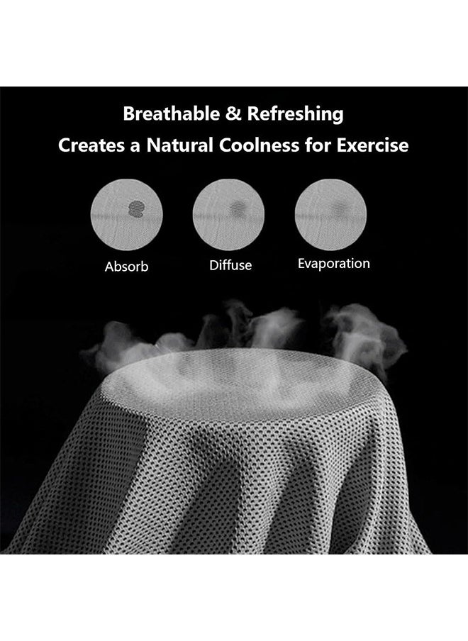 RATSAW Cooling Ice Towel for Neck and Face with Portable Silicone Storage Box Breathable Sweat Towel for Yoga Running Gym Outdoor Sports 90cm x 30cm  - Image 4