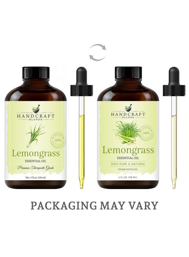 Handcraft Blends Lemongrass Essential Oil - Huge 4 Fl Oz - 100% Pure and Natural - Premium Grade Essential Oil for Diffuser and Aromatherapy - Image 1