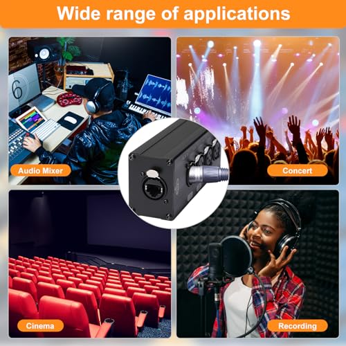 Copkim 4 Pack 4 Channel 3 Pin Multi Network XLR Cable Breakout 3 Pin XLR Male and Female Over RJ45 Ethercon Cable Multi Extender for Stage Lighting and Home Recording Studio Compatible - Image 2