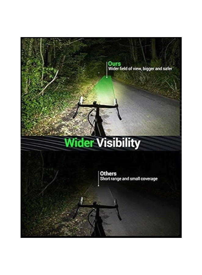 Bike Light, High Lumens Super Bright Bicycle Light, 6+4 Modes USB Rechargeable Bike Headlight & Tail Light Set, Waterproof Safety Bike Front & Rear Light for Road, Mountain, Night Riding - Image 2