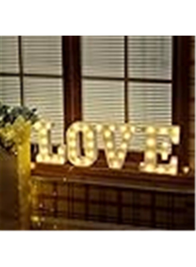 LED Letter Lights Sign Marquee Light Up Letters Sign for Night Light Wedding/Birthday Party Battery Lamp Home Bar Decoration(L) - Image 5