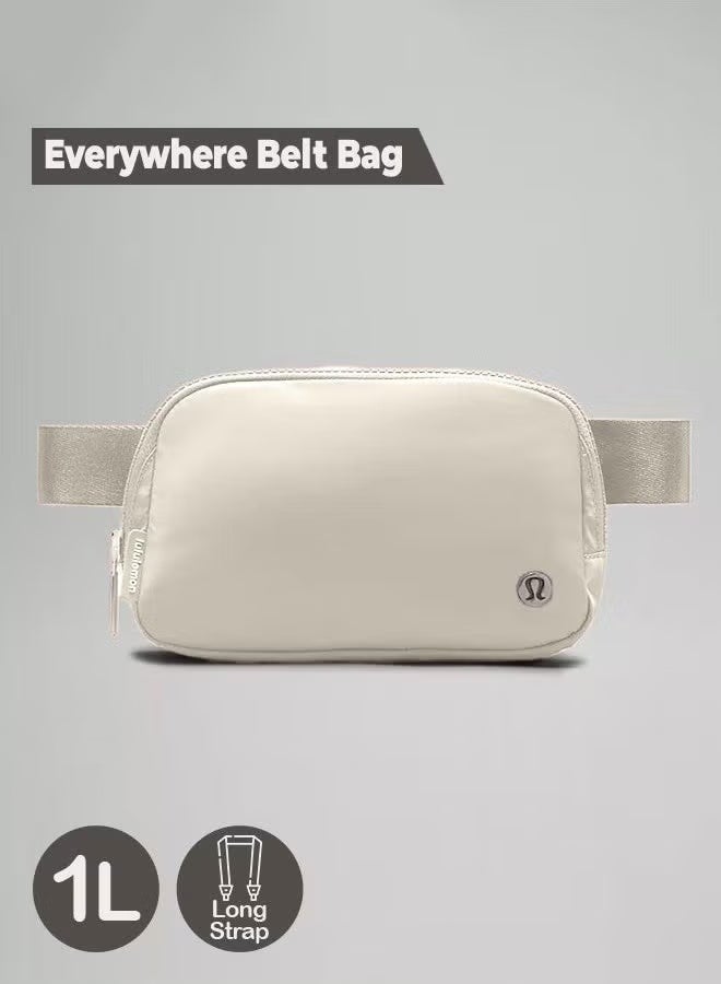Lululemon Everywhere Belt Bag, Compact, and Convenient Belly Bag with Zippered Pockets, Easy-Access Exterior Pocket, and Interior Essentials Pocket for On-the-Go Storage，off-white - Image 1