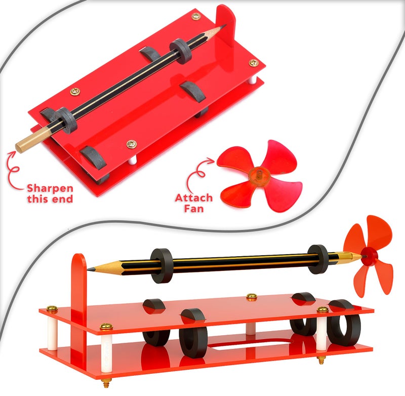 Kit4Curious NASA Tech Acrylic Levitating Making Educational Floating Pencil Toy Kit (Multicolour) - Image 3
