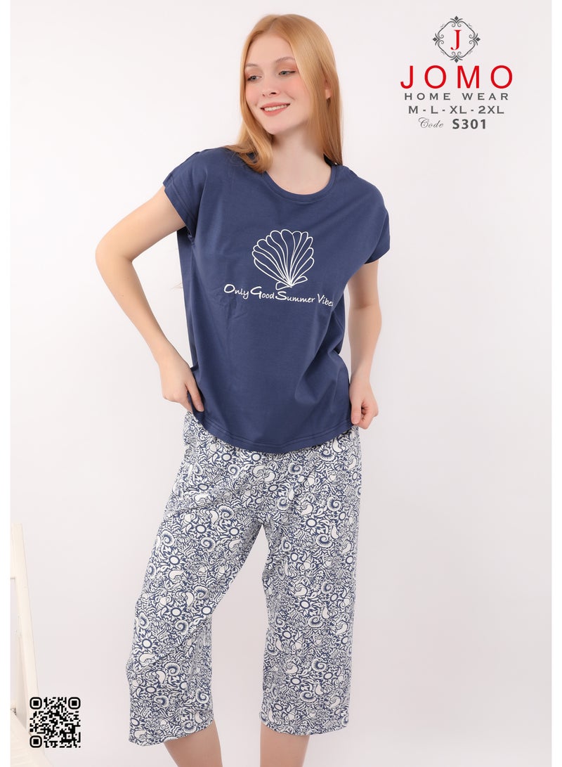 جومو هوم وير S301B SEASHELL CAPRI PANTS  - Image 1