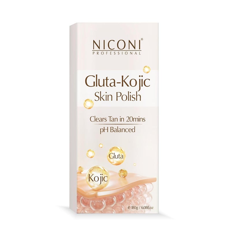 Niconi NICONI GlutaKojic Skin Polish Instant Tan Removal Glowing Skin Infused with Kojic Acid Glutathione Ideal for All Skin Types Lightens Suntan 180g  - Image 1