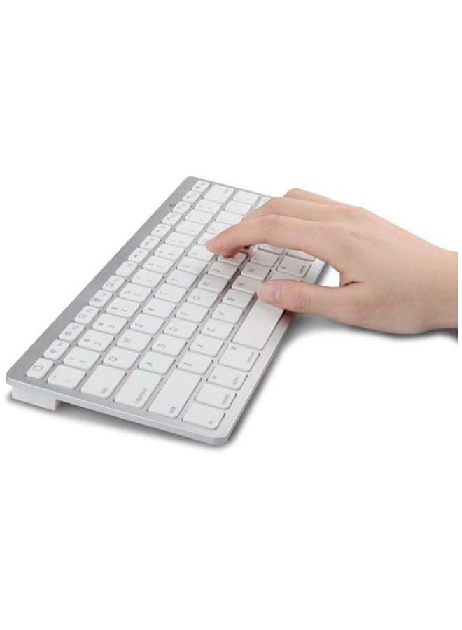 NIBEMINENT Wireless Bluetooth Keyboard For Windows And Apple iPad White - Image 5