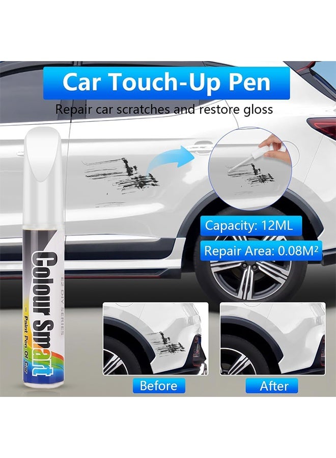 2 PCS Car Scratch Remover Car Paint Scratch Repair Car Scratch Remover Pen Car Accessories Car Pro Mending Car Remover Scratch Repair Paint Pen  Automotive Touch Up Paint (White) - Image 2