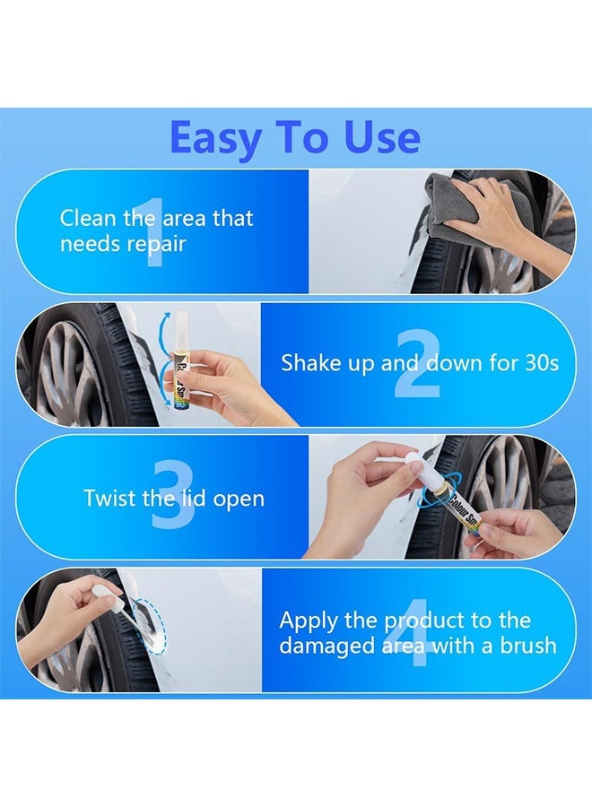 2 PCS Car Scratch Remover Car Paint Scratch Repair Car Scratch Remover Pen Car Accessories Car Pro Mending Car Remover Scratch Repair Paint Pen  Automotive Touch Up Paint (White) - Image 5