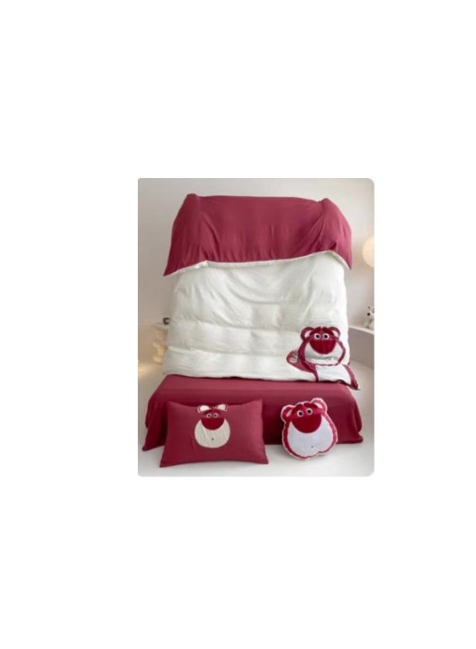 Fitted Sheet Style — High End Cartoon Pattern Washed Cotton Bedding Four Piece Set - Image 3