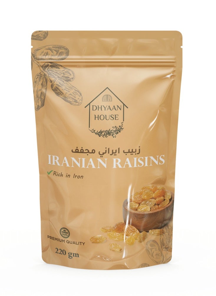 Dhyaan House Iranian Raisins - 220 gm  - Image 1