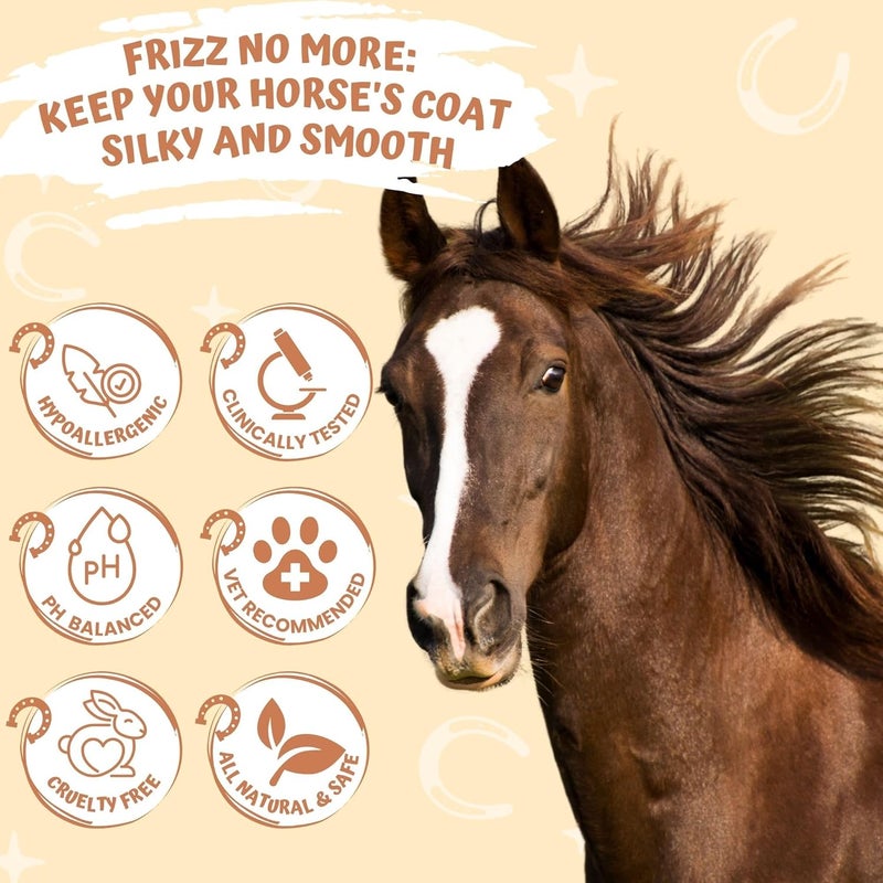 Caredom Pet Horse Hair Serum | Aloe Vera Enriched | Anti-Frizz Formula for Soft, Silky & Shiny Coat | Horse Grooming Serum | 200ml (Pack of 1) - Image 4