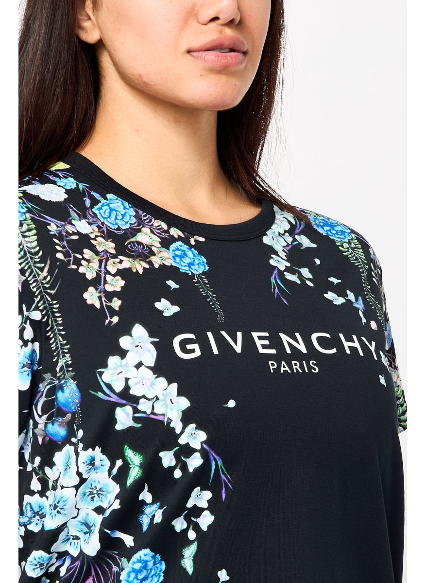 GIVENCHY Women Crew Neck Short Sleeve Brand Logo T-Shirt, Multicolor  - Image 3