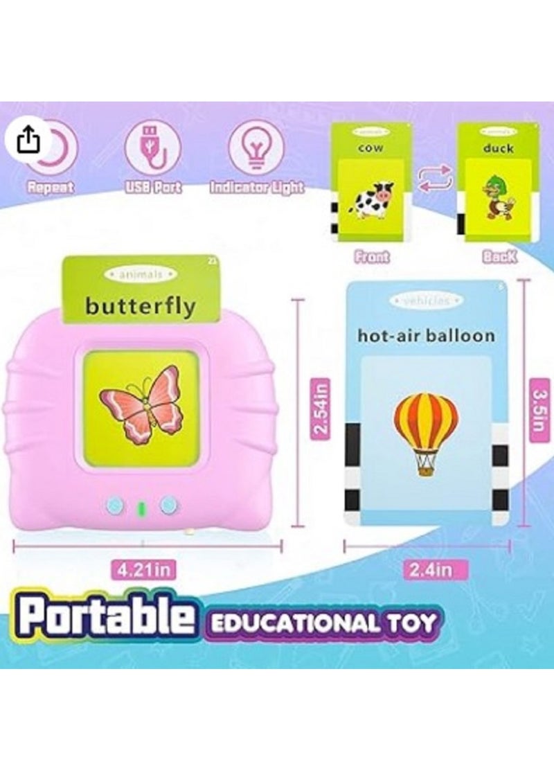 Smart educational toy for children aged 2 to 3 years, contains 112 cards and 224 words, in addition to the possibility of recharging via USB