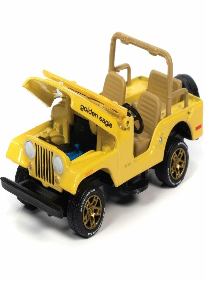 Round 2 CJ-5 Sunshine Yellow with Golden Eagle Graphics Classic Gold Collection Limited Edition to 7418 Pieces Worldwide 1/64 Diecast Model Car by Johnny Lightning JLCG025-JLSP150B - Image 1