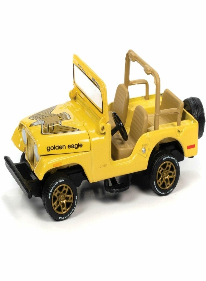 Round 2 CJ-5 Sunshine Yellow with Golden Eagle Graphics Classic Gold Collection Limited Edition to 7418 Pieces Worldwide 1/64 Diecast Model Car by Johnny Lightning JLCG025-JLSP150B - Image 2