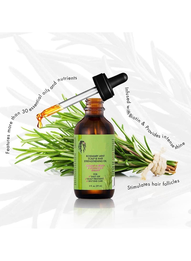 DubaiGallery Oil for Hair Growth 2 oz, Rosemary Oil for Hair, Skin and Nails, Refreshing Rosemary Oil for Eyelash Growth and - Image 3