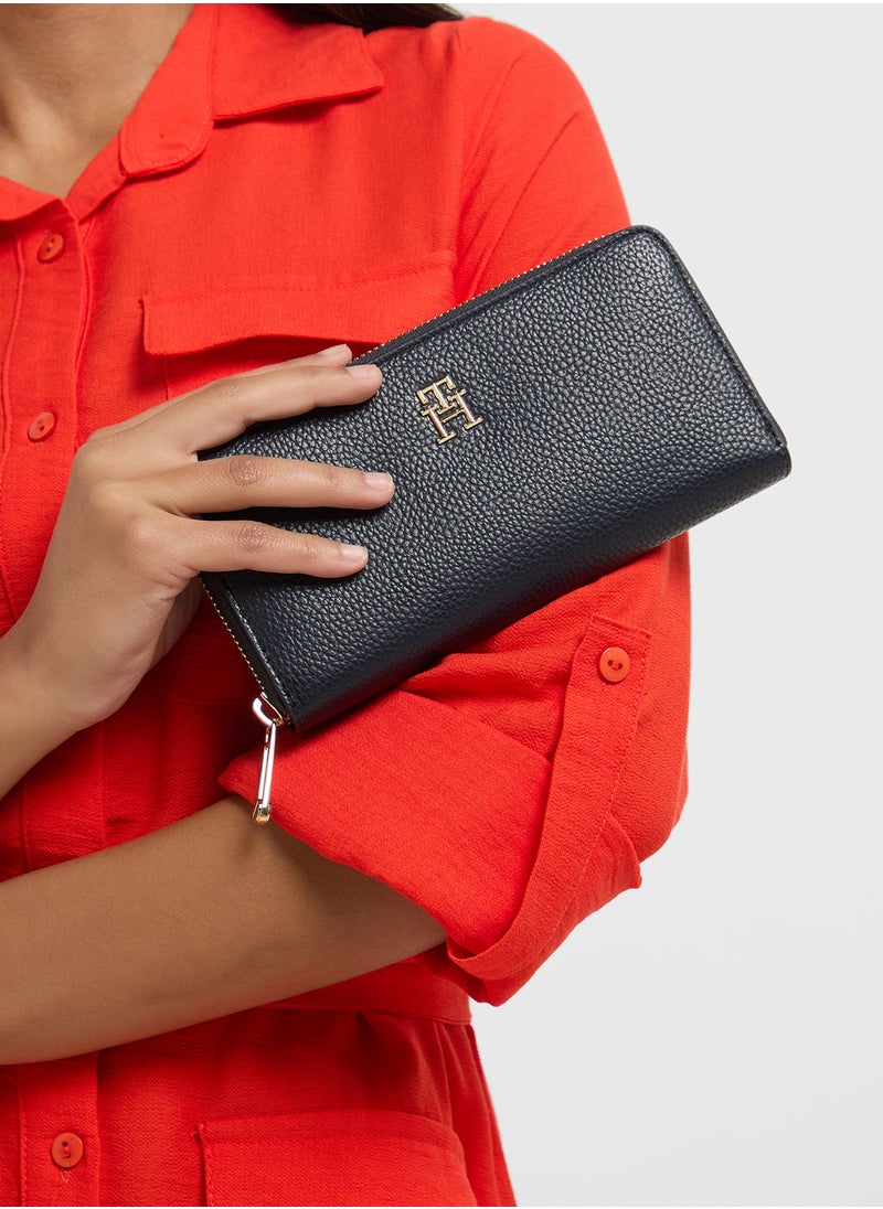 Emblem Large Zip Around Wallet