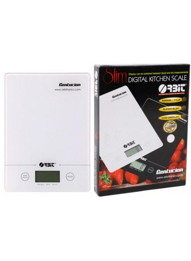 أوربت ميزان مطبخ رقمي مسطح - دقة احترافية وتصميم نحيف - يتحمل حتى 5KG لوصفات مثالية في كل مرة - Image 1