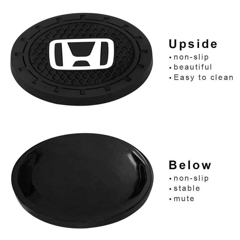 BFIVEANTE Car Cup Holder Coaster for Honda Accord Civic Fit CRV Pilot EX CR-V EX-L,Silicone Cupholder Coaster,Car Interior Accessories,2.76 Inch 2 Pieces - Image 3