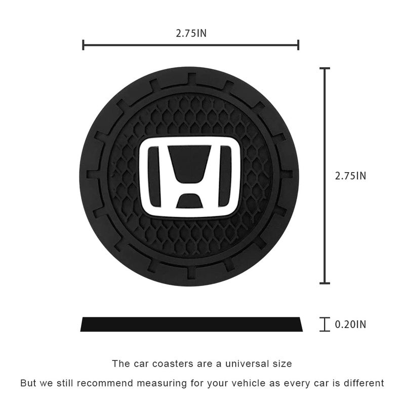 BFIVEANTE Car Cup Holder Coaster for Honda Accord Civic Fit CRV Pilot EX CR-V EX-L,Silicone Cupholder Coaster,Car Interior Accessories,2.76 Inch 2 Pieces - Image 2
