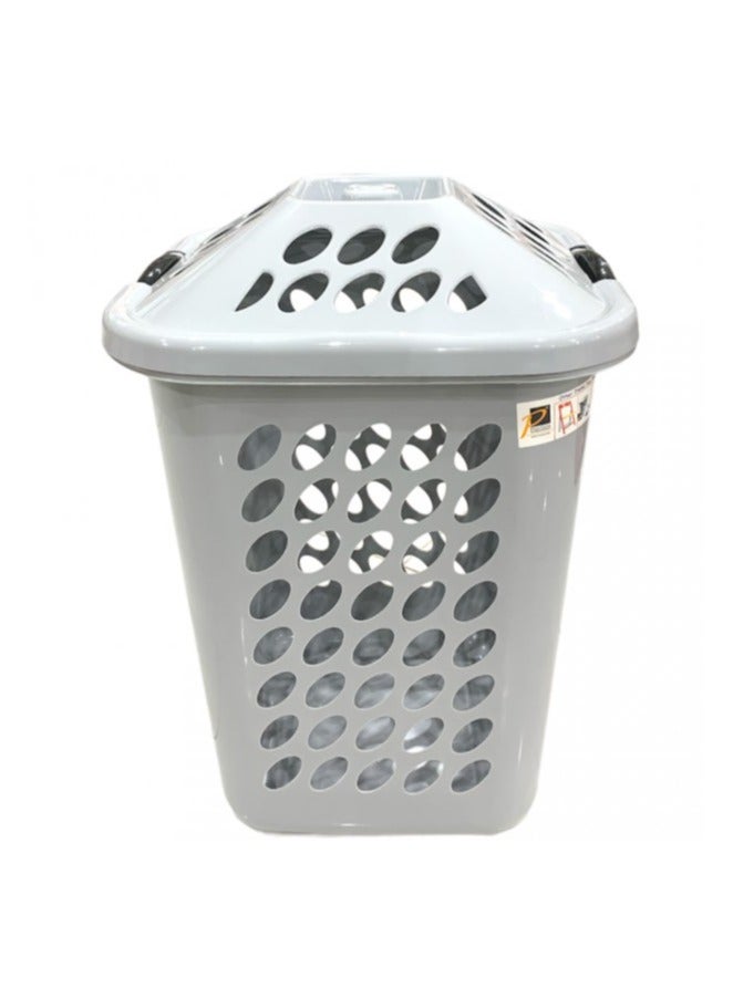Plastic laundry basket with lid (65 liters)  - Image 1