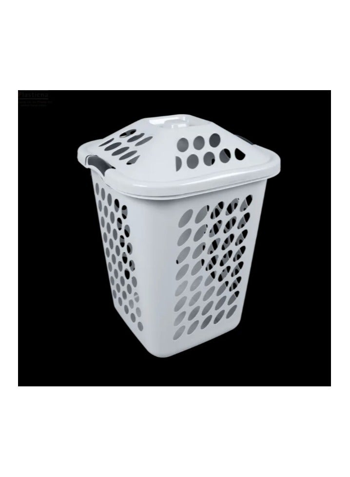 Plastic laundry basket with lid (65 liters)  - Image 2