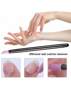 KASTWAVE Pumice Stone Nail File Cuticle Stone Pusher, 30 Pcs 3 Color Nail Art Pen Cuticle Remover Trimmer Buffer Manicure Tools Nail Sanding Sticks for Household Beauty Salon Peeling Dead Skin Repairing  - Image 5