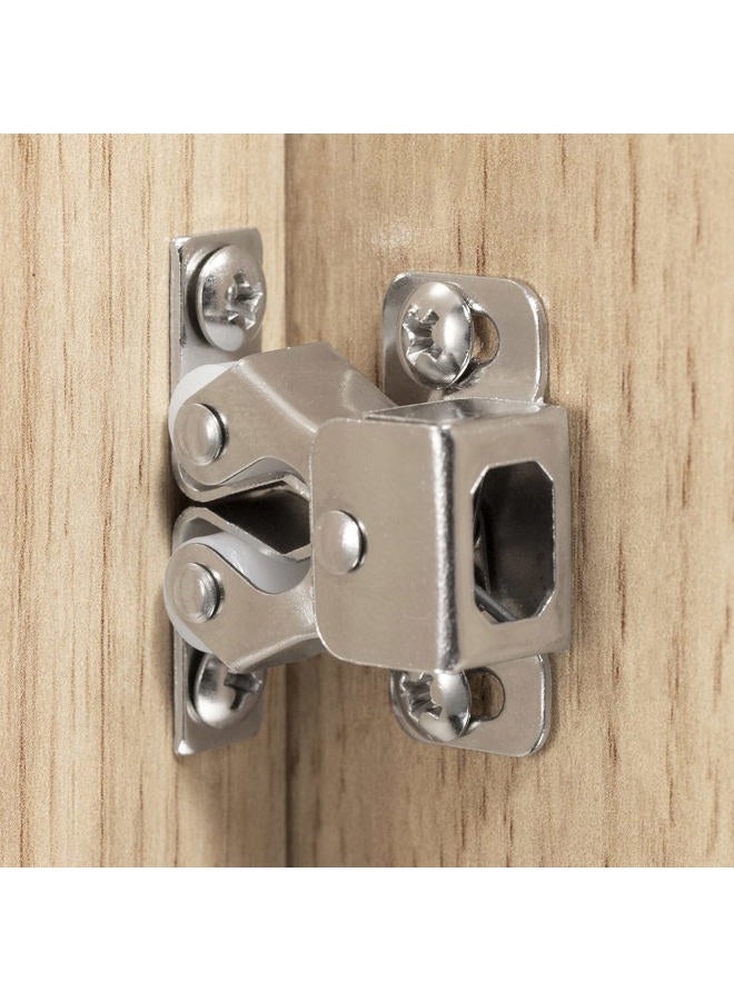 Keenkee 2 PCS Cabinet Latch Double Roller Catch Hardware for Cupboard Closet Cabinet Door Latches and Catches, Nickel - Image 1