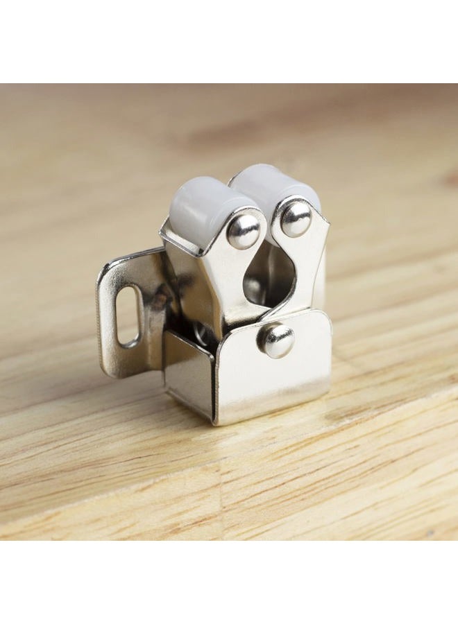 Keenkee 2 PCS Cabinet Latch Double Roller Catch Hardware for Cupboard Closet Cabinet Door Latches and Catches, Nickel - Image 5