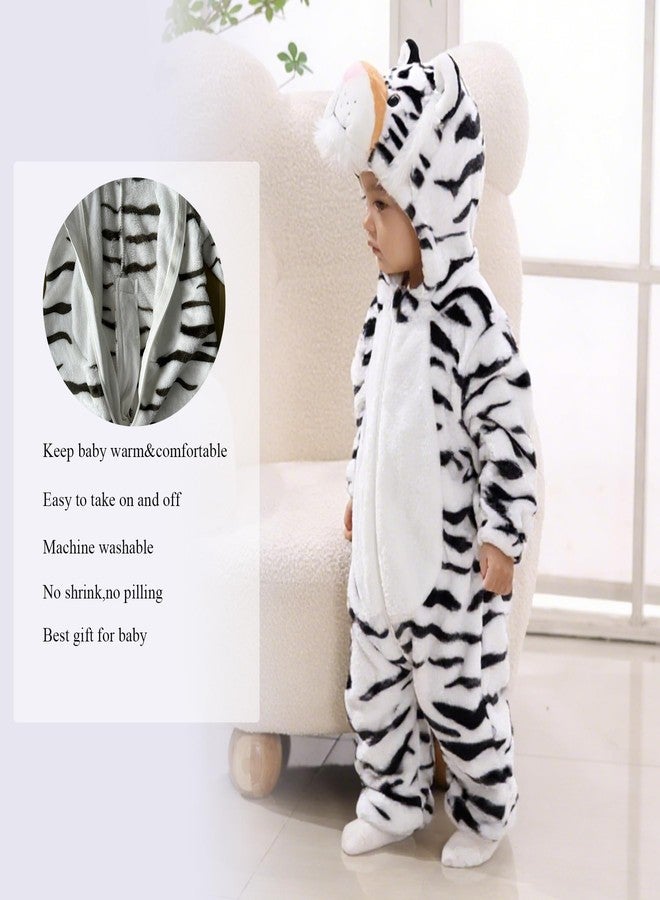 TONWHAR Infants Toddlers Halloween Cosplay Clothes Kids' Tiger Costume Outfit(4T,White Tiger) - Image 5