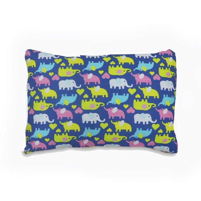 TODDLER PILLOW WITH 100 COTTON REMOVABLE COVER 20 X 15 INCHES CHILDREN PILLOWS BABY PILLOWS DANCING ELEPHANTS