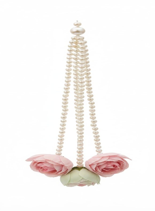 DORMITORRY Bridal Pearl & Pastel Tassel Hair Accessory for Wedding, Sangeet, Mehendi, Long Jhoomar for Women & Girls, Elegant Indian Hairstyle Jewelry, 1 Pcs. - Image 2