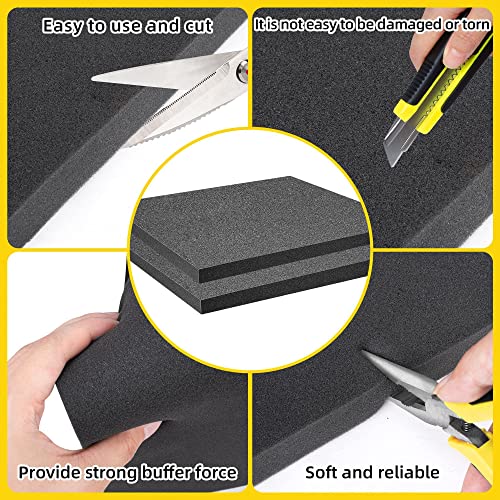 DECOHS 4 Pcs Polyurethane Foam Sheet- 16 x 12 x 1 Inch Cuttable Foam Inserts for Cases- Packing Foam Pads for Toolbox Camera Storage and Crafts - Image 4