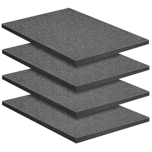 DECOHS 4 Pcs Polyurethane Foam Sheet- 16 x 12 x 1 Inch Cuttable Foam Inserts for Cases- Packing Foam Pads for Toolbox Camera Storage and Crafts - Image 1