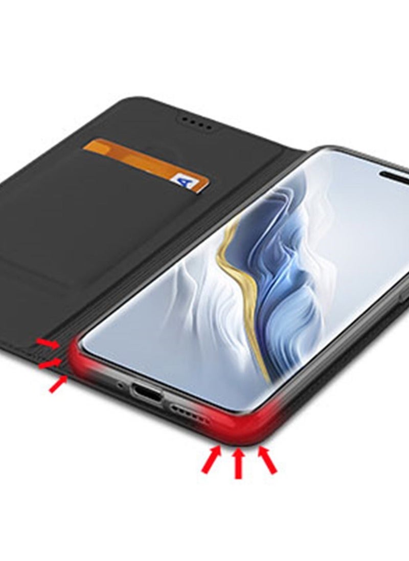 TEAM LUXURY Protective Case For Honor Magic6 Pro with Card Slot Black  - Image 5
