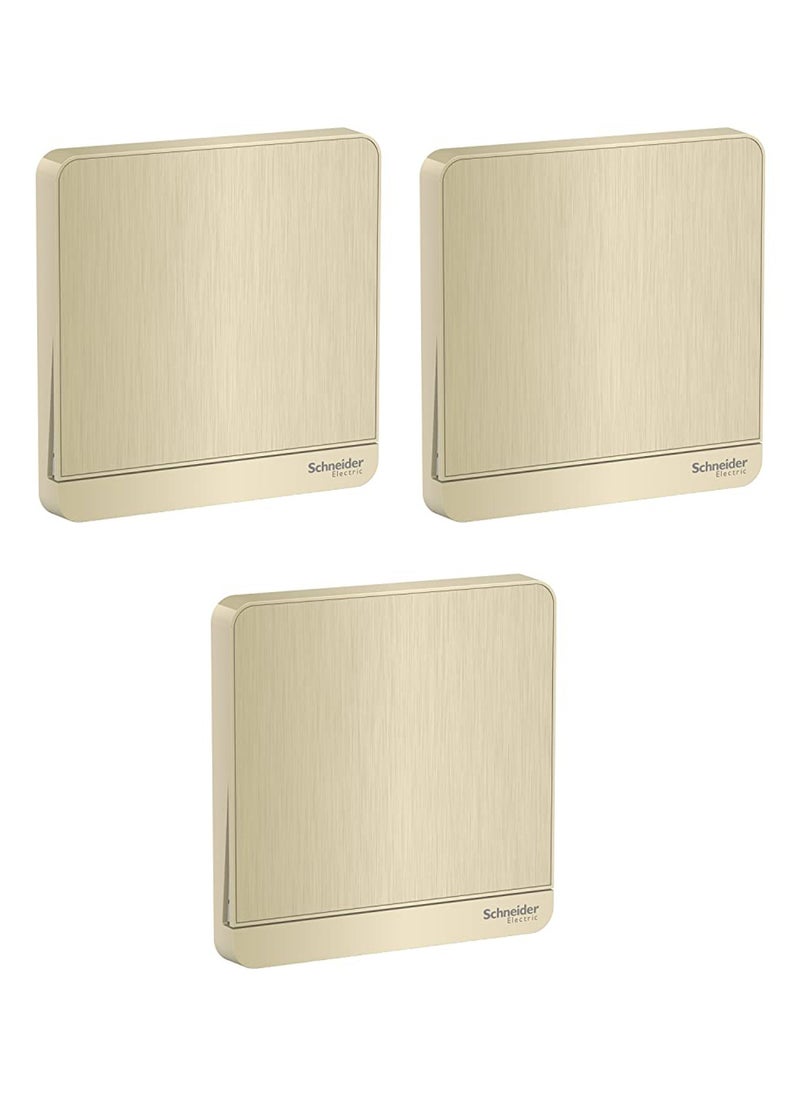 Schneider Electric Schneider Electric E8331L2_WG AvatarOn Gold - 2-way plate switch 1 gang 16AX - Pack of 3 
