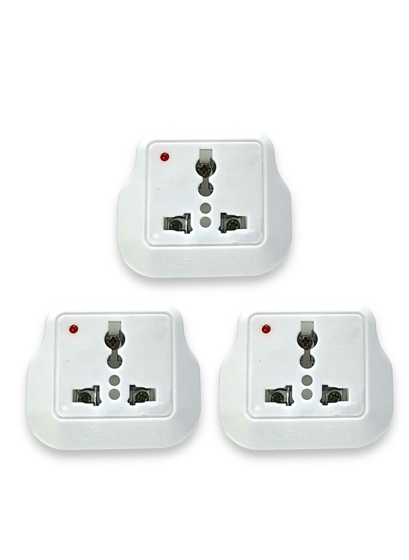 Generic 5-Hole Universal Plug Adapter 3rpcs  - Image 1