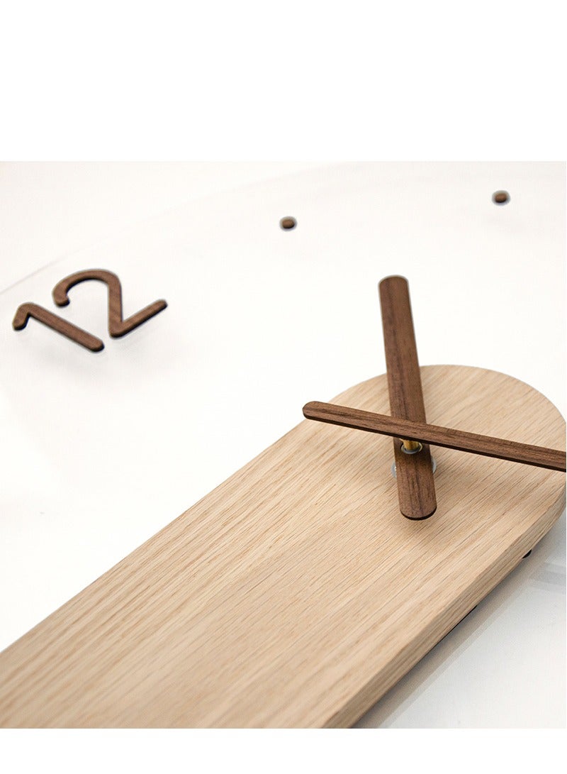 Y&D ساعة حائط زجاجية، دائرية صامتة غير نقرة تعمل بالبطارية، 14 بوصة، ساعة حائط حديثة وبسيطة، مناسبة لغرفة المعيشة والمطبخ وغرفة النوم والمكتب - Image 5