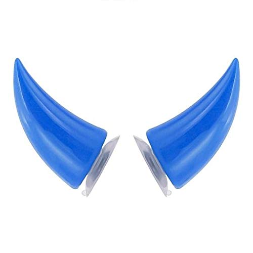 SELVIKE Devil's Helmet Horn with Suction Rubber Pad for All Bikes and Motorcycles (Pack of 2) (Blue) - Image 2