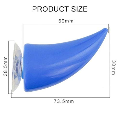 SELVIKE Devil's Helmet Horn with Suction Rubber Pad for All Bikes and Motorcycles (Pack of 2) (Blue) - Image 3