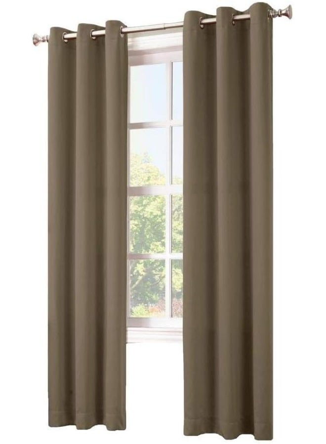 Sun Zero ستارة شمس زيرو إيستون لتوفير الطاقة مع حلقات، 40" × 84"، لون الشعير - Image 2