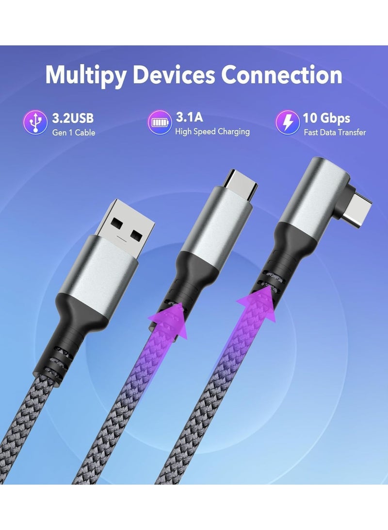 erorex Link Cable 16 FT for Meta Oculus Quest 3, Quest 2/Pro Accessories, 3 in-1 Charging While Playing All Day, with USB C Sufficient Power for VR Headset (16FT Charging While Play) - Image 5