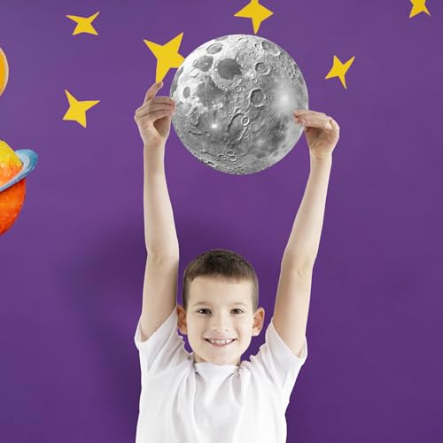 Robmoda Glow in The Dark Sun for Ceiling, Luminous Planet Wall Sticker, Kids Bedroom Wall Decal, Sticky Fluorescence Sun, Gift for Boys and Girls (Blue) - Image 3