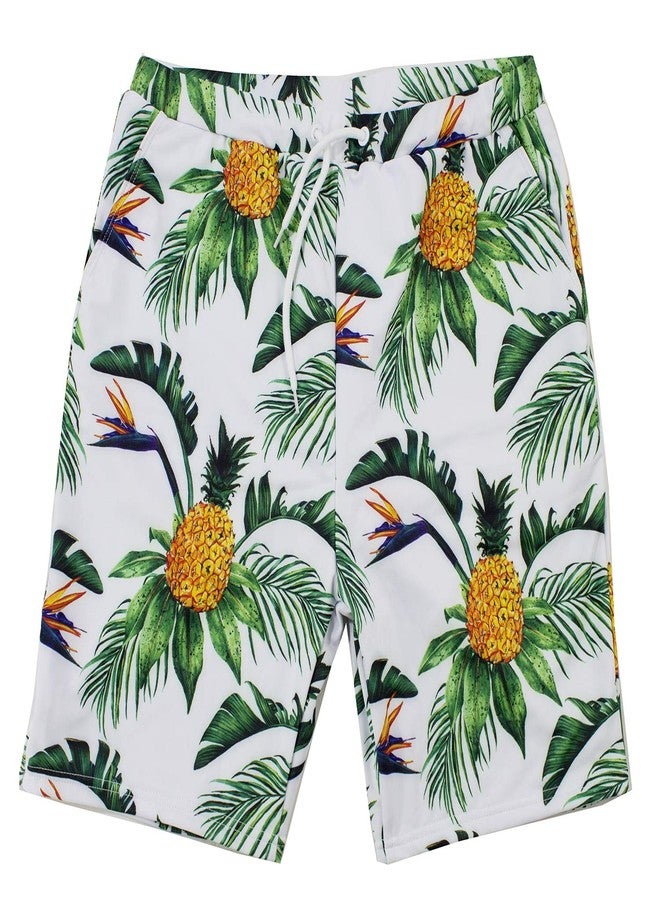 stylesilove Summer Family Matching Swimwear Pineapple Swim Trunks Beach Swim Pool Swim Shorts (3-4 Years, Pineapple) - Image 1
