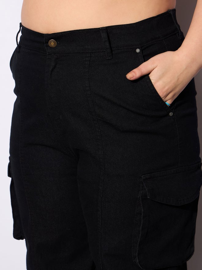 SASSAFRAS Sassafras Plus Size Straight Fit Jeans with Side Pockets Details  - Image 4